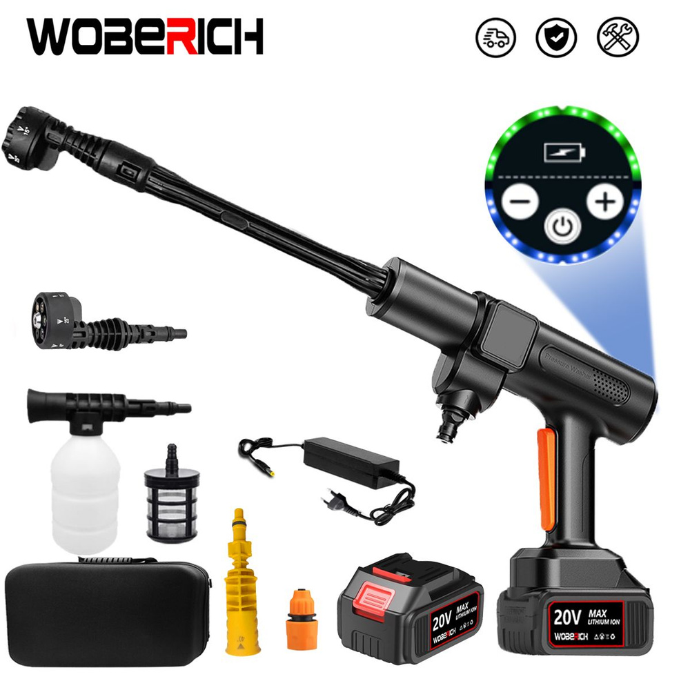 Бесщеточная электрическая мойка высокого давления, аккумулятор 18 В, 6 ...