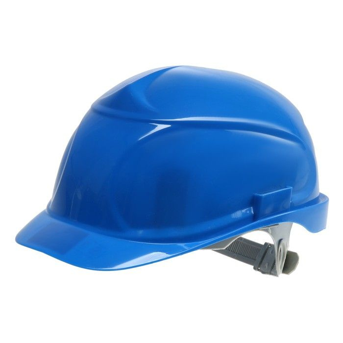 Каска защитная ТУНДРА, для строительно-монтажных работ, с пластиковым оголовьем, синяя  #1