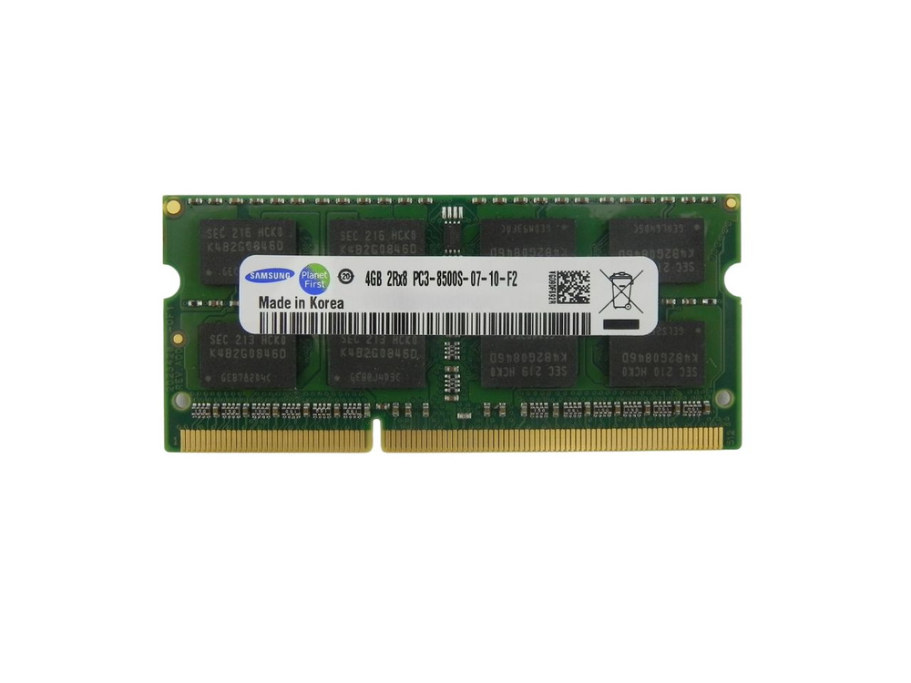 Samsung Оперативная память DDR3 4GB SO-DIMM 1066 Mhz PC-8500 1x4 ГБ (для ноутбука)  #1