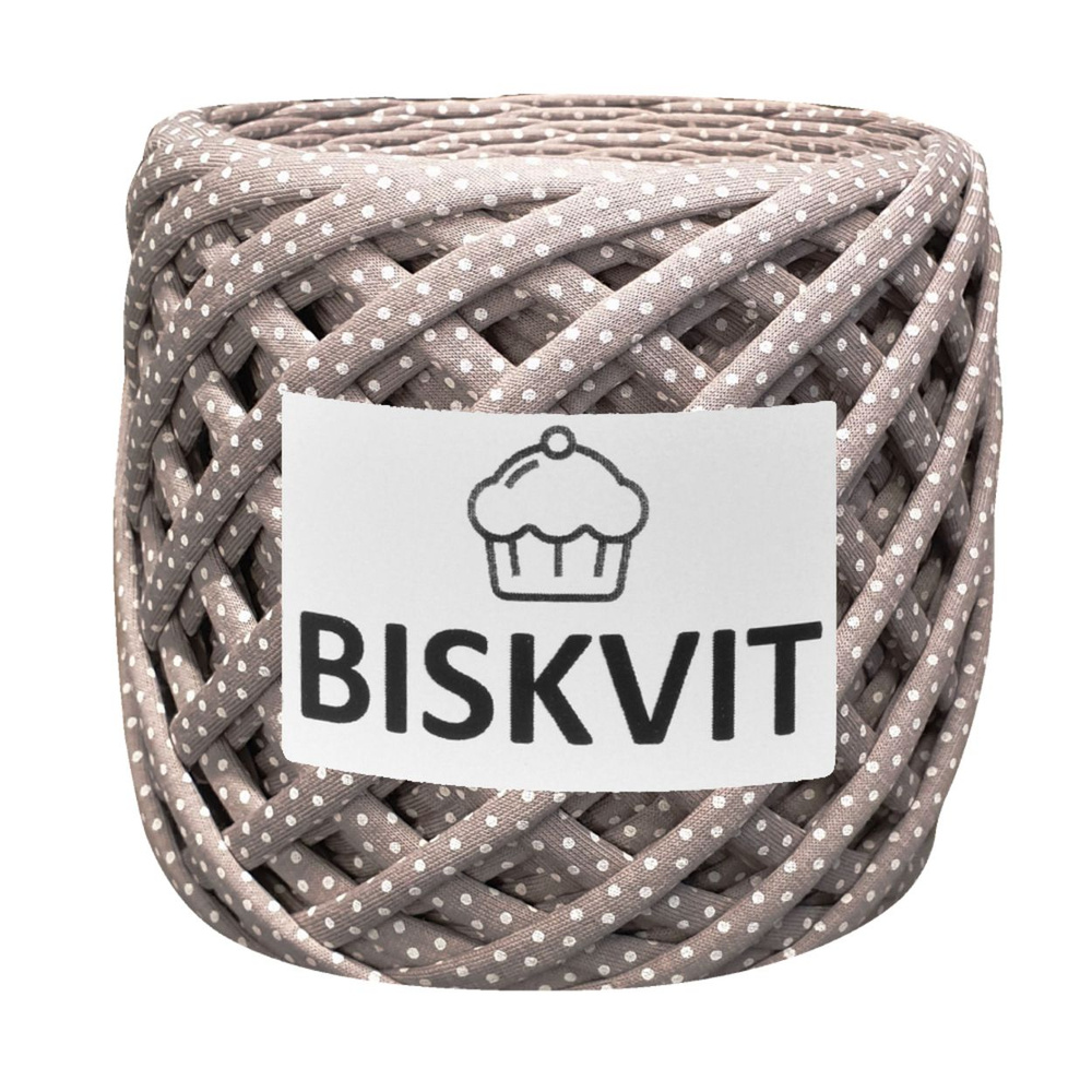 Трикотажная пряжа Biskvit (Бисквит) цвет Какао с молоком, 330гр. 100м. (100% хлопок), 1 моток.  #1