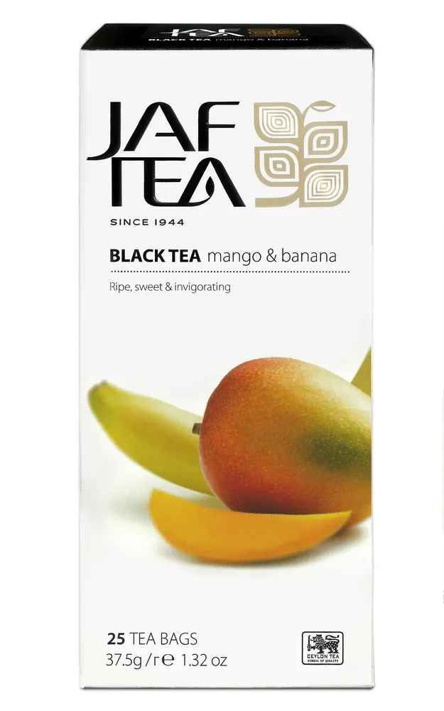 Jaf Tea Чай черный PC Mango Banan с ароматом манго и банана, 1,5 г, 25 пакетиков  #1