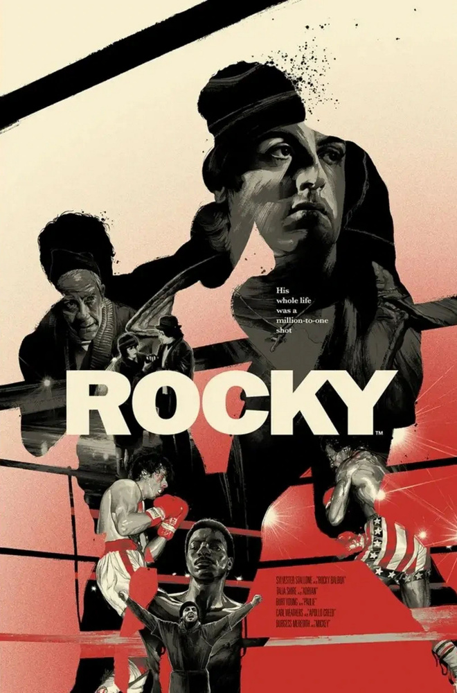 плакат, постер Rocky Balboa, 2006. Рокки Бальбоа на холсте, размер 21х30см  #1