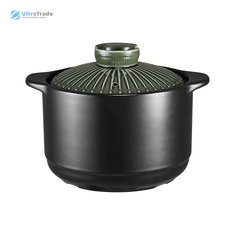 Кастрюля Xiaomi Crystal Kitchen Ceramic Casserole 4.2L Black (SZB-4.2L) #1