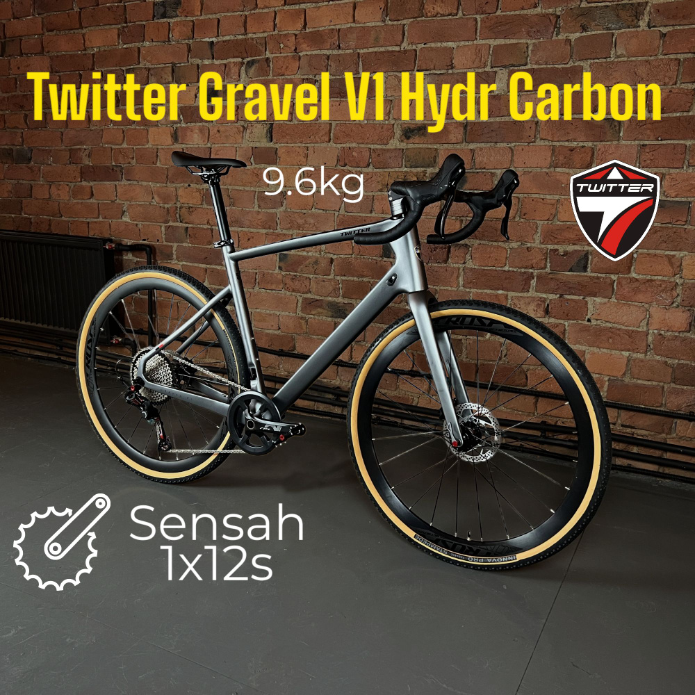 Велосипед Twitter Gravel V1 Full-hydr Carbon, 9.6 кг, 700х40с гревел  шоссейный взрослый, 54 см 12 скоростей, цвет серый графит - купить по  выгодной цене в интернет-магазине OZON (1383445382)