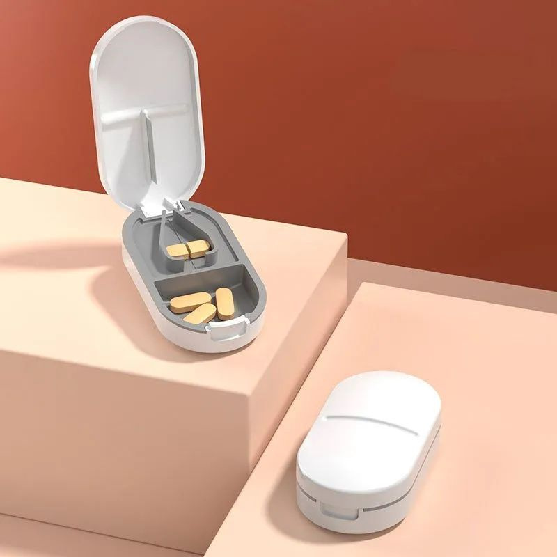 Делитель таблеток, таблетница, измельчитель, разделитель с контейнером ...