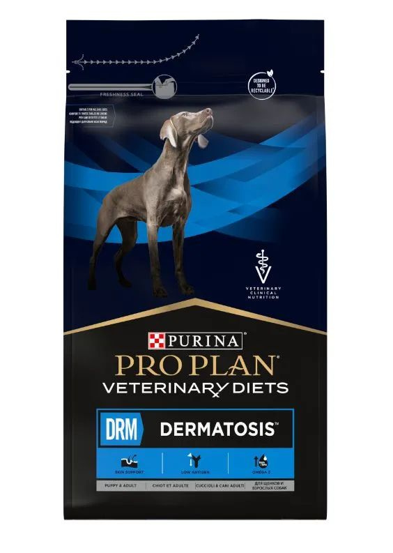 Pro Plan Veterinary Diets DRM Dermatosis при дерматозах и выпадении ...