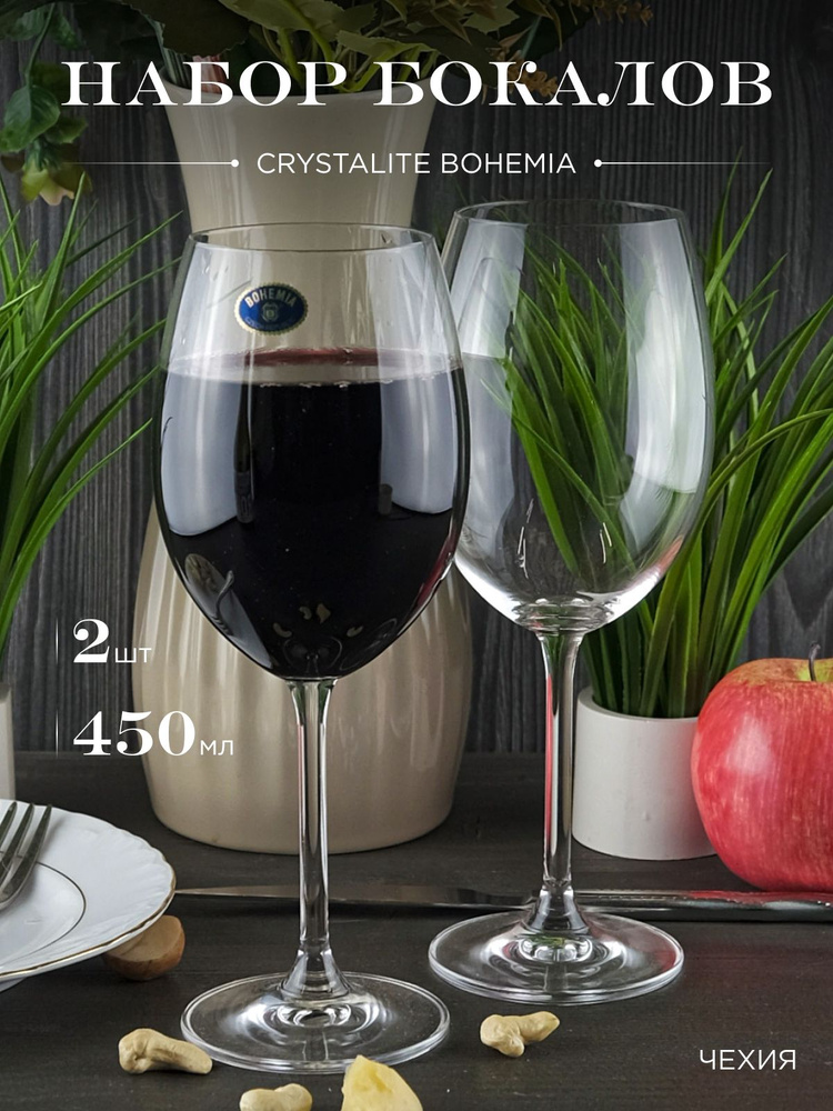 Набор бокалов для вина Crystal BOHEMIA Colibri/Gastro 450 мл 2 шт. #1