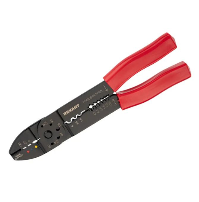 Кримпер для обжима наконечников и зачистки проводов Rexant HT-204 ...