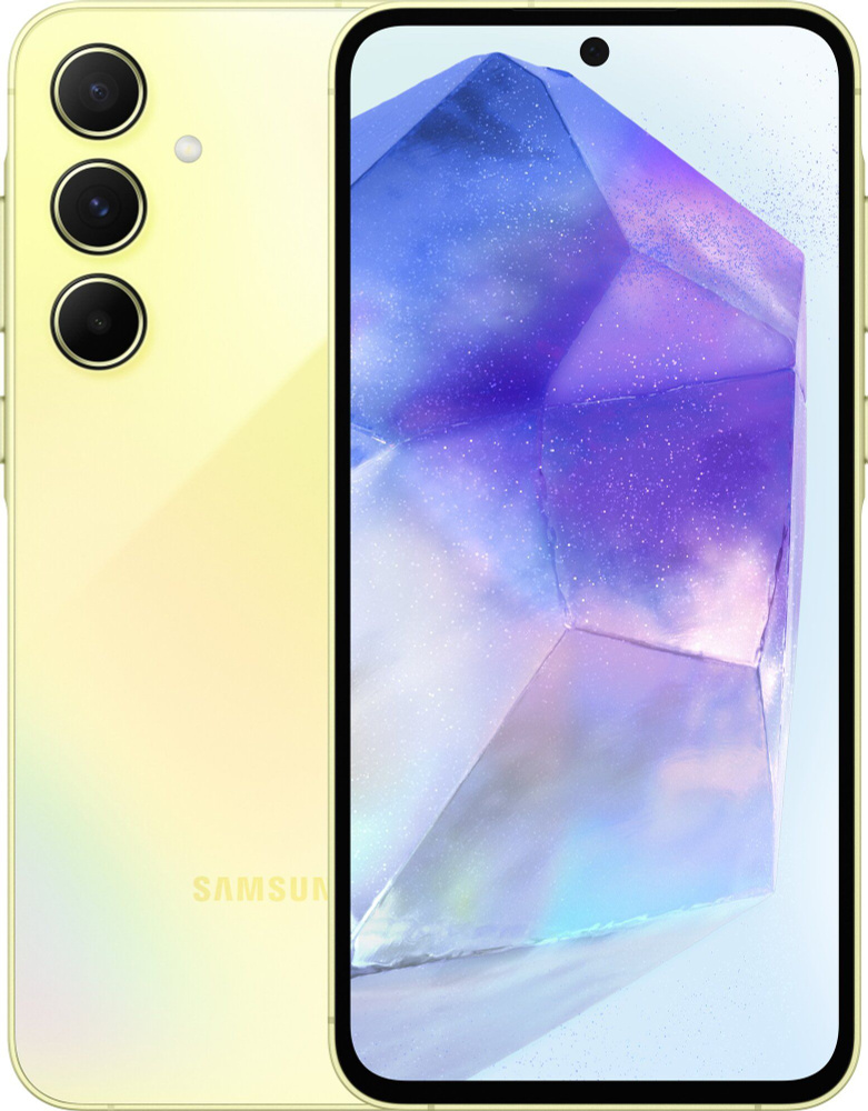 Samsung Смартфон Galaxy A55 5G Global, Dual: nano SIM + eSIM 8/128 ГБ, желтый #1