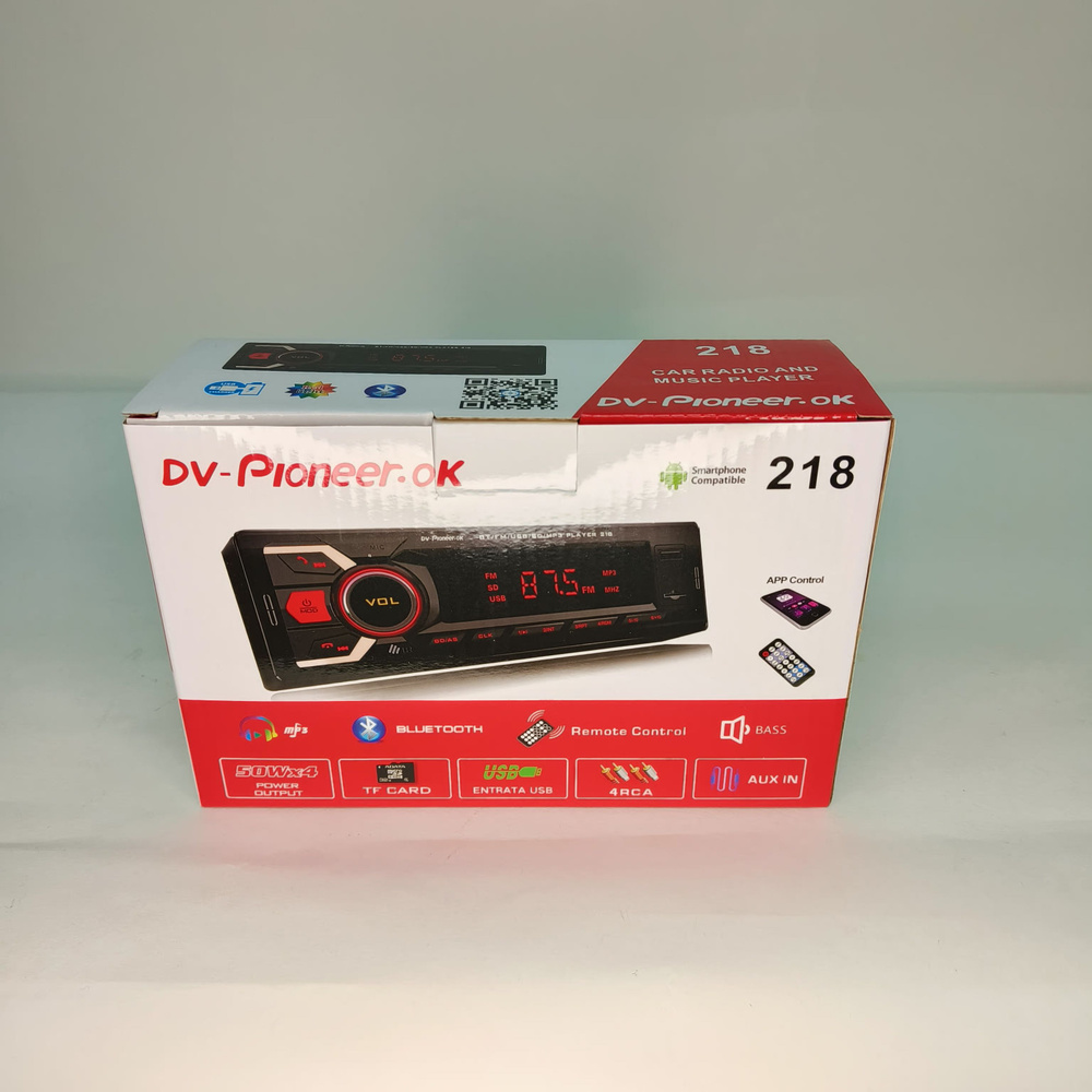 Магнитола для авто с блютуз 1 din пионер ок пульт aux usb 2181 DIN ...