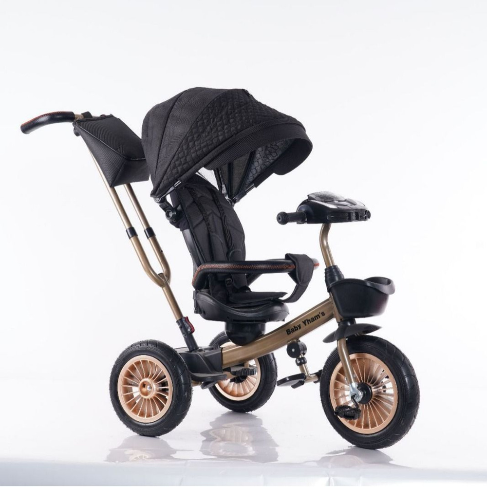 Детский трехколесный велосипед, двусторонний, может лежать, коляска для ...