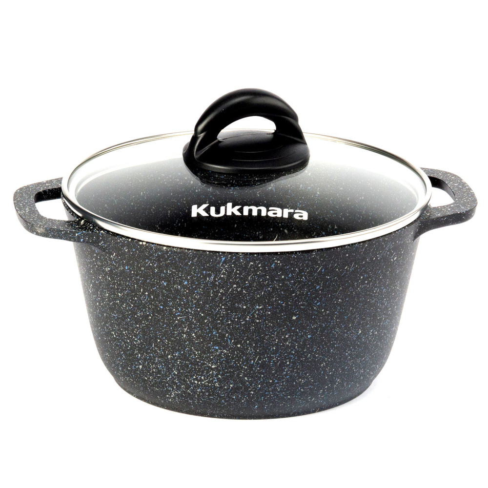 Кастрюля 3,5 л Kukmara, с антипригарным покрытием Granit (black) #1