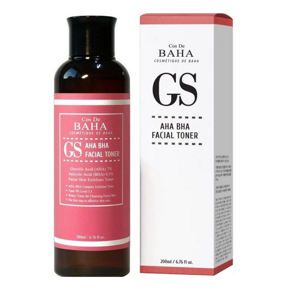 Cos De BAHA, Тонер-эксфолиант с кислотами для проблемной кожи / GS AHA/BHA GS Toner, 200 мл  #1