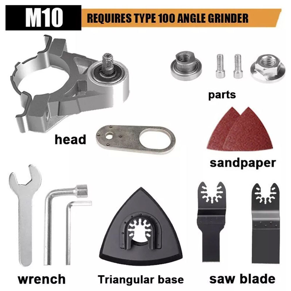 Угловая шлифовальная машина преобразования универсальный адаптер головки  M10 для полировщик осциллирующий инструмент - купить с доставкой по  выгодным ценам в интернет-магазине OZON (1545775125)