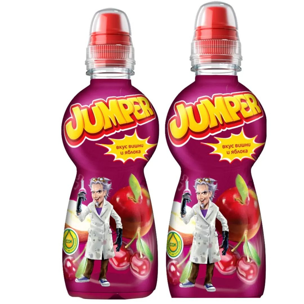 Напиток безалкогольный "Jumper" со вкусом Вишни и Яблока 0,33л*2шт  #1