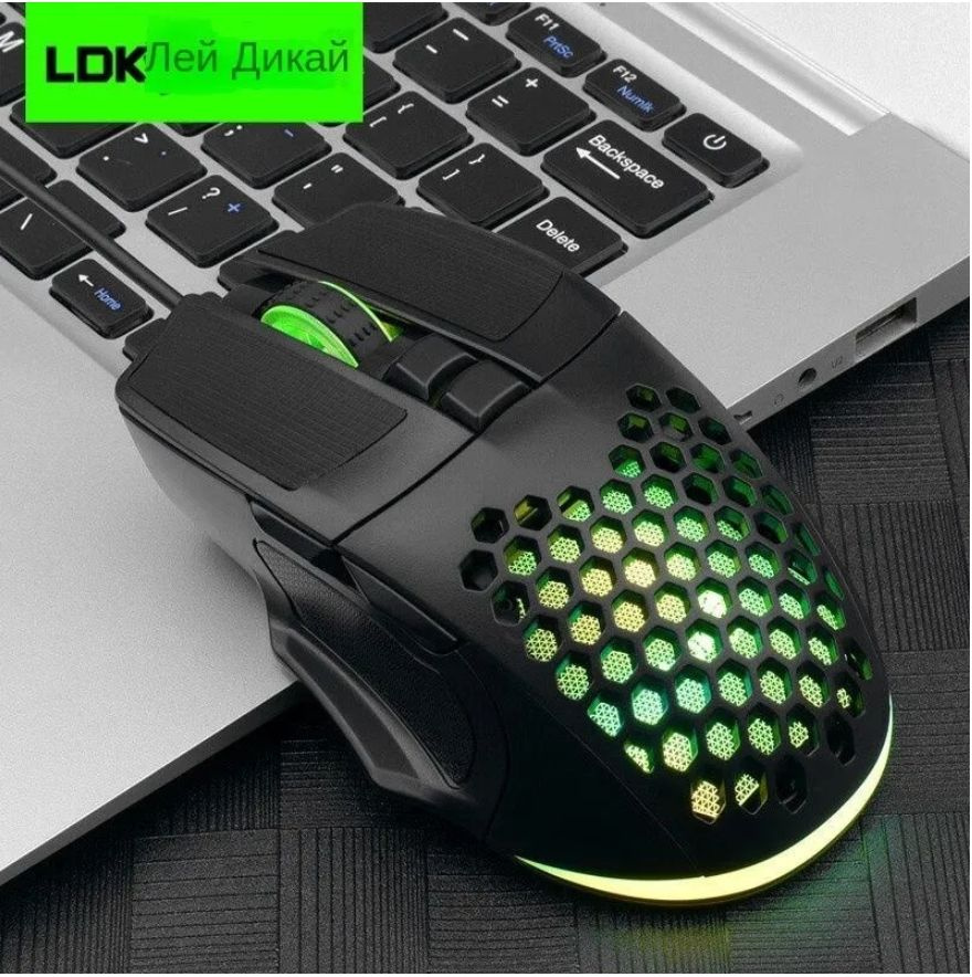 LDKai Мышь беспроводная Мышка беспроводная компьютерная для ноутбука с подсветкой, зеленый  #1