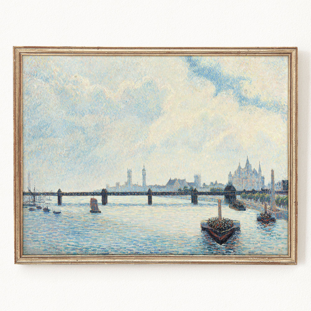 Постер "Мост Чаринг-кросс - Камиль Писсарро", 50х70 см (без рамки) #1