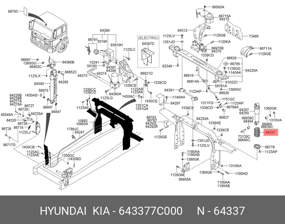 Hyundai-KIA Пружина подвески, арт. 643377C000, 1 шт. #1