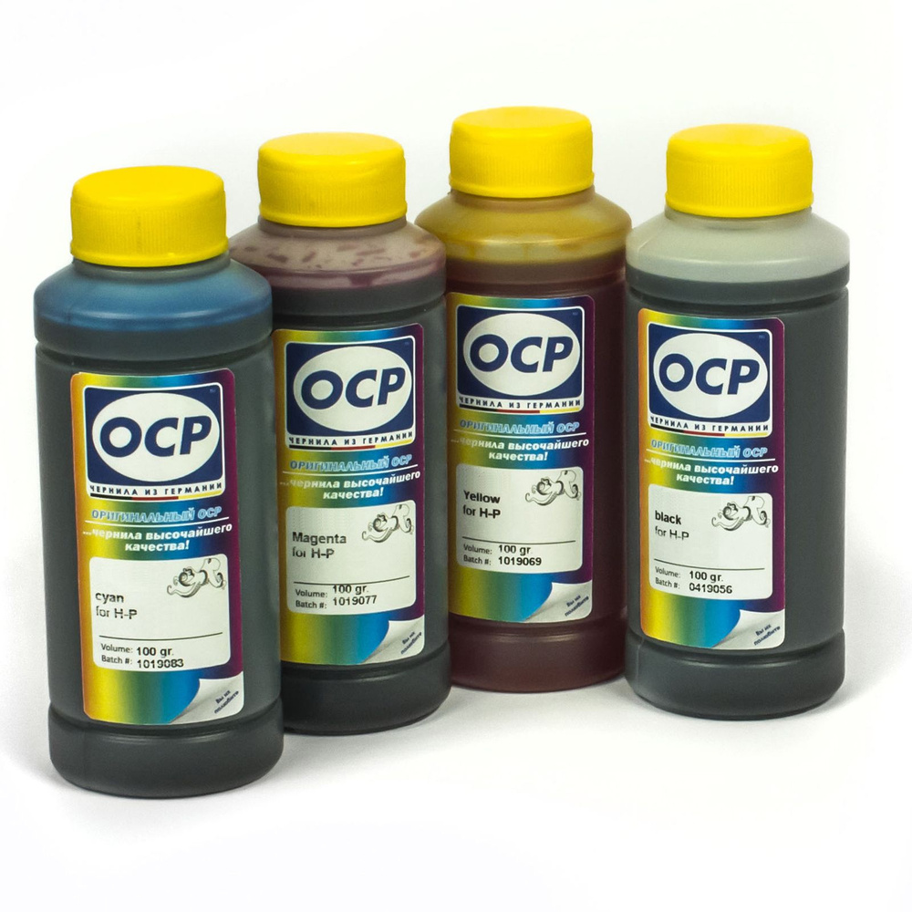 Чернила OCP BKP249, CMY343 для HP 3525/3625/4615/4625/5525/6525 четыре цвета по 100 грамм  #1