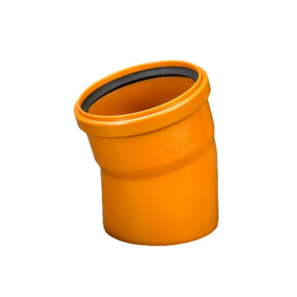 Отвод Lammin d110 мм 15 пластиковый для наружной канализации - купить с ...