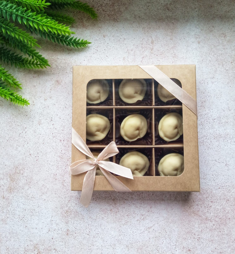 Шоколадные пельмени, бельгийский шоколад фигурный подарочный набор, букет 10 штук  #1
