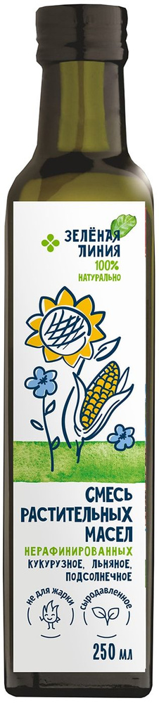Смесь растительных масел Зеленая линия Кукурузное + Подсолнечное ...