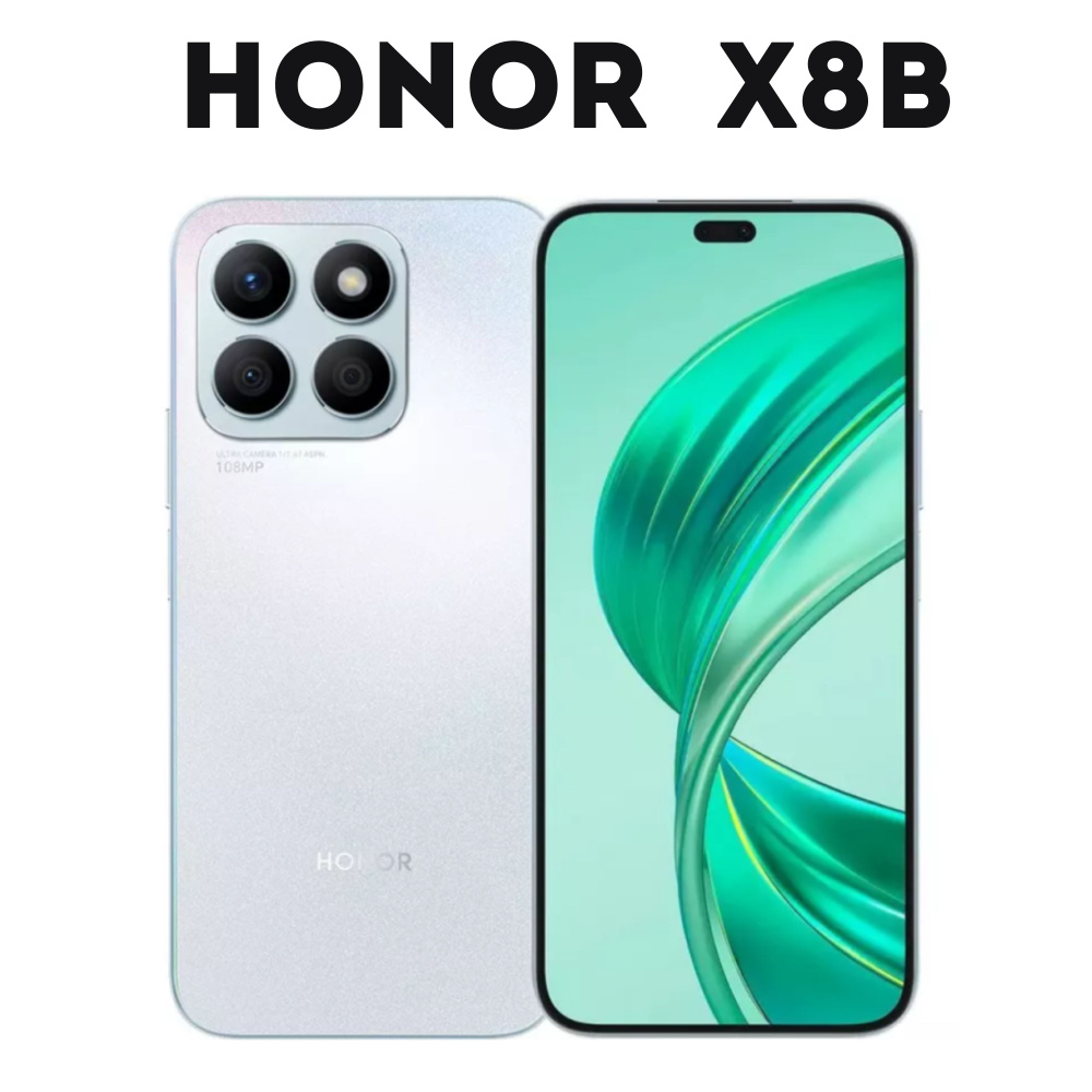 Honor Смартфон Honor X8b Global 8/256 ГБ, серебристый, белый #1