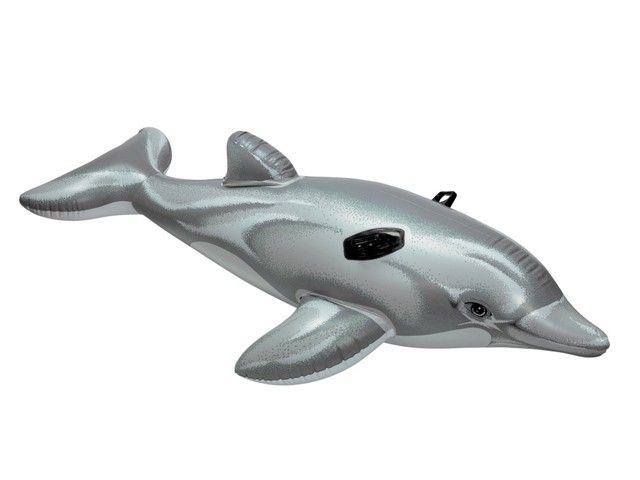 Игрушка надувная 58535 Дельфин с держателем 175х66см от 3лет  #1