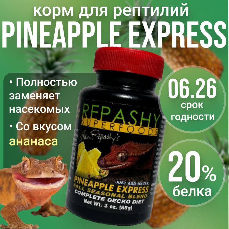 Repashy (репаши) Pineapple Express, корм для гекконов, бананоедов с ананасом  #1