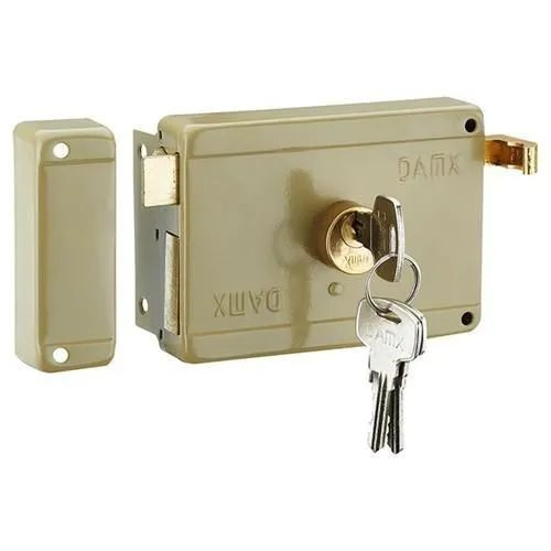 Замок накладной с круглым цилиндром и английским ключом DAMX, золотой ...