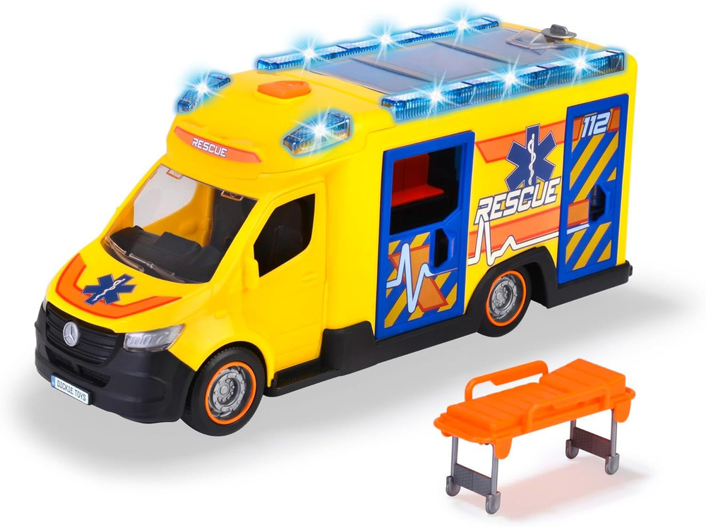 Игрушечный транспорт Dickie SOS Mercedes Benz Ambulans - Машина скорой помощи, 35 cм - Дикки 3716025 #1