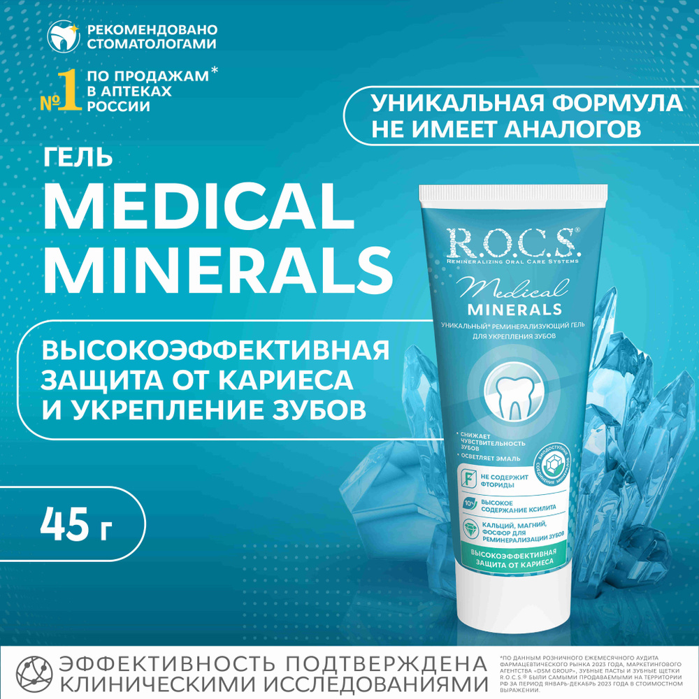 Гель для укрепления зубов R.O.C.S. Medical Minerals, реминерализующий ...