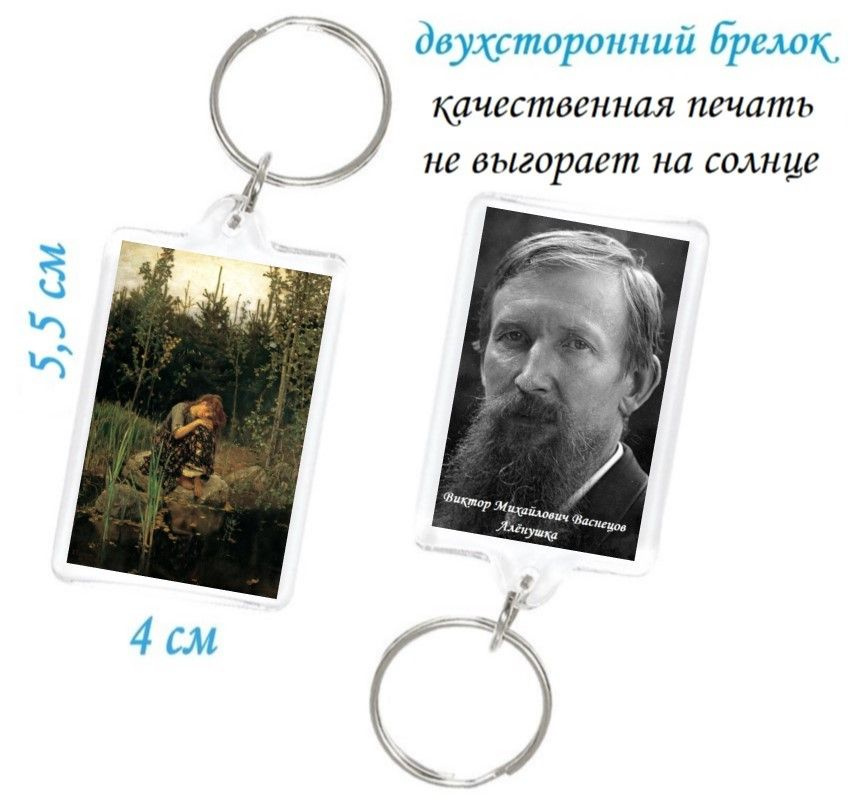брелок картина - Васнецов - Алёнушка ( Аленушка ) репродукция / брелок ...