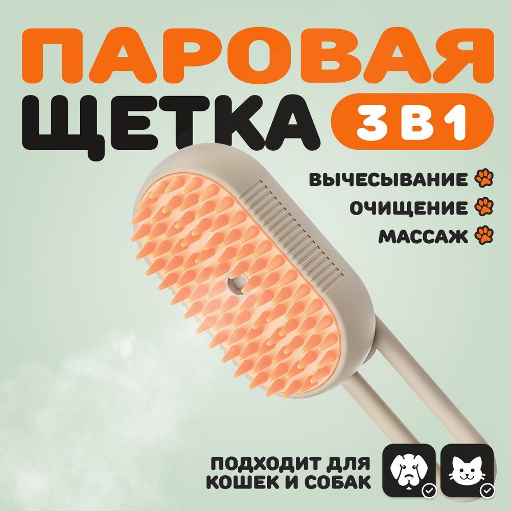 Паровая щетка для кошек, Чесалка для кошек, Пуходерка, Фурминатор ...