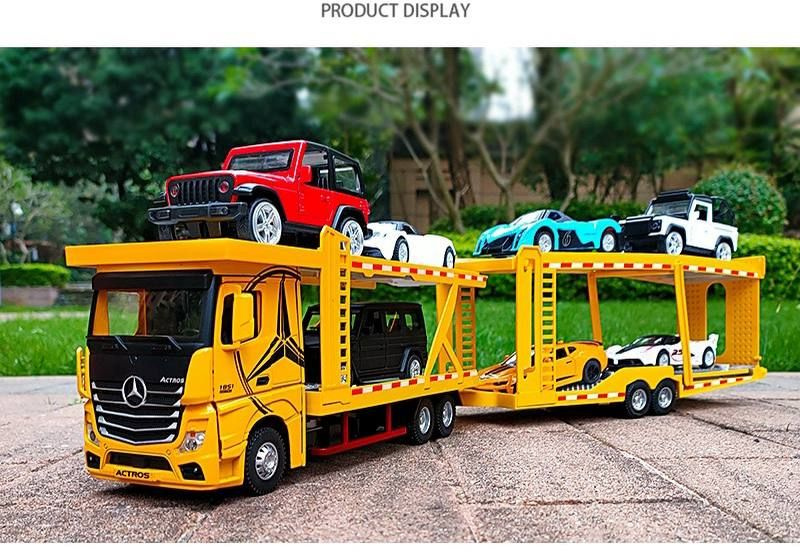 Грузовая металлическая модель автовоз Mercedes Actros 1:24 и 7