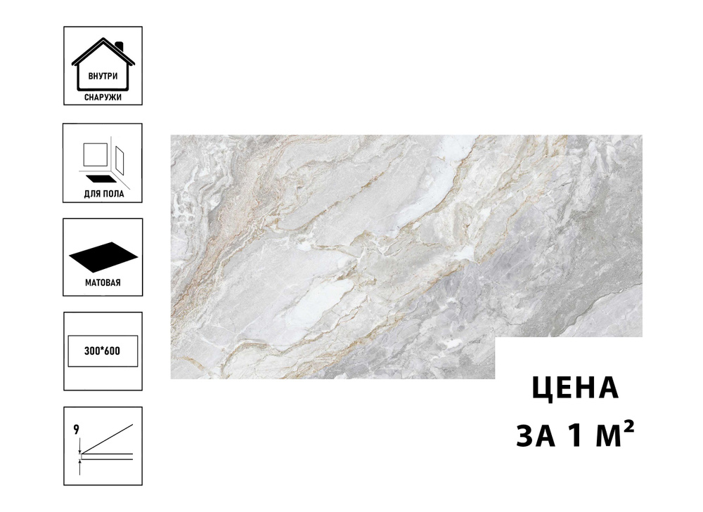 Керамический гранит GlobalTile Florida_GT 30x60см синий(цена за 1 кв.м)  #1