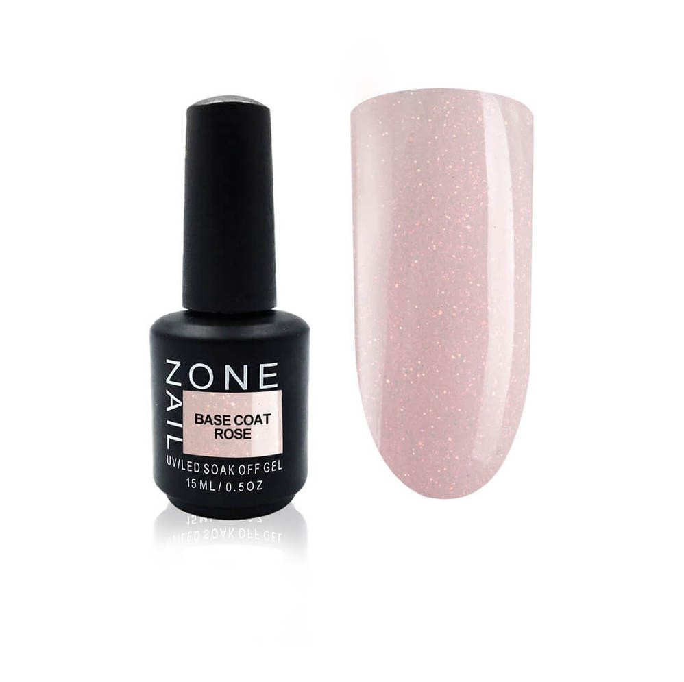 OneNail, Камуфлирующая база Base Coat Rose, 15 мл. #1