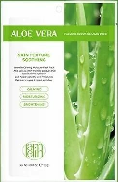 Успокаивающая тканевая маска с алоэ вера Lamelin CALMING MOISTURE MASK ...
