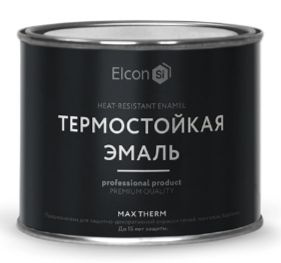 Эмаль термостойкая "ELCON MAX THERM" кремнийорганическая зеленая 700 градусов 0,4кг  #1