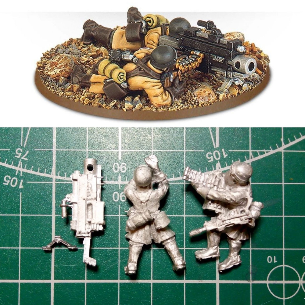 X1 Steel Legion Heavy Bolter Weapon Team – Métal Warhammer 40K (Astra Militarum)