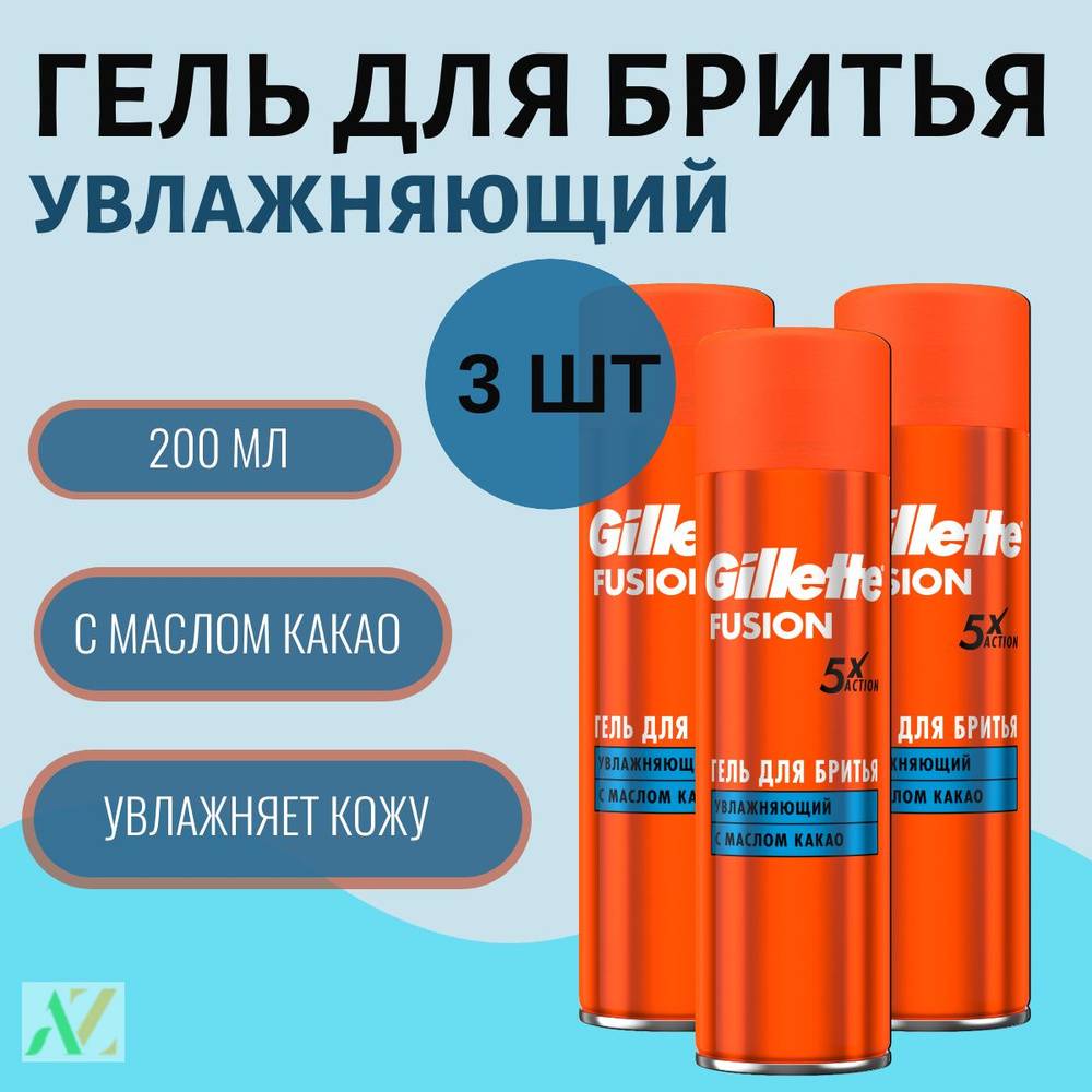 Гель для бритья Gillette Fusion5 Ultra Moisturizing, увлажняющий, для комфорта кожи во время бритья, #1