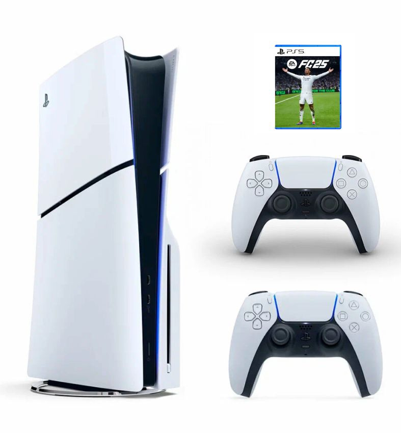 Игровая приставка Sony PlayStation 5 Slim с двумя геймпадами + FC25 ...