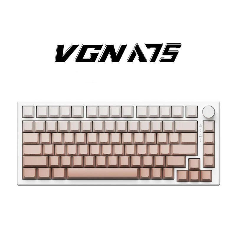 VGN Игровая клавиатура беспроводная A75, (ARDOR GAMING Red), Английская раскладка, красный, белый  #1