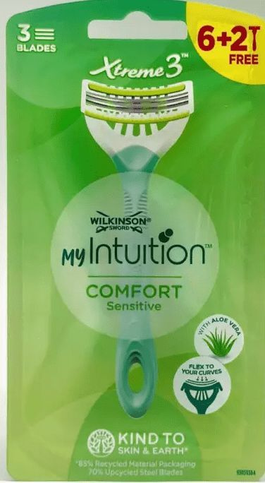 Schick Xtreme3 Comfort Sensitive / Бритвенный женский одноразовый станок ( 8 шт)  #1