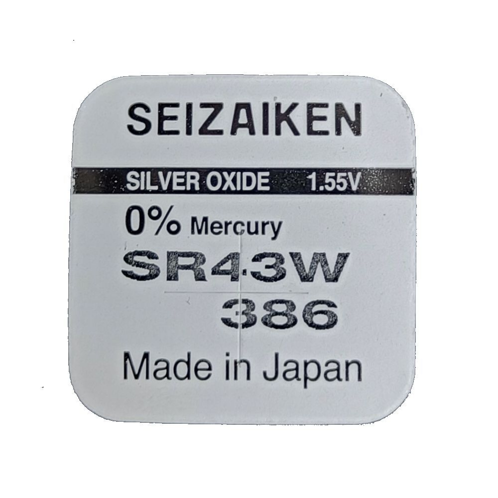Часовая батарейка Seizaiken 386 (SR43W) - 2 шт #1