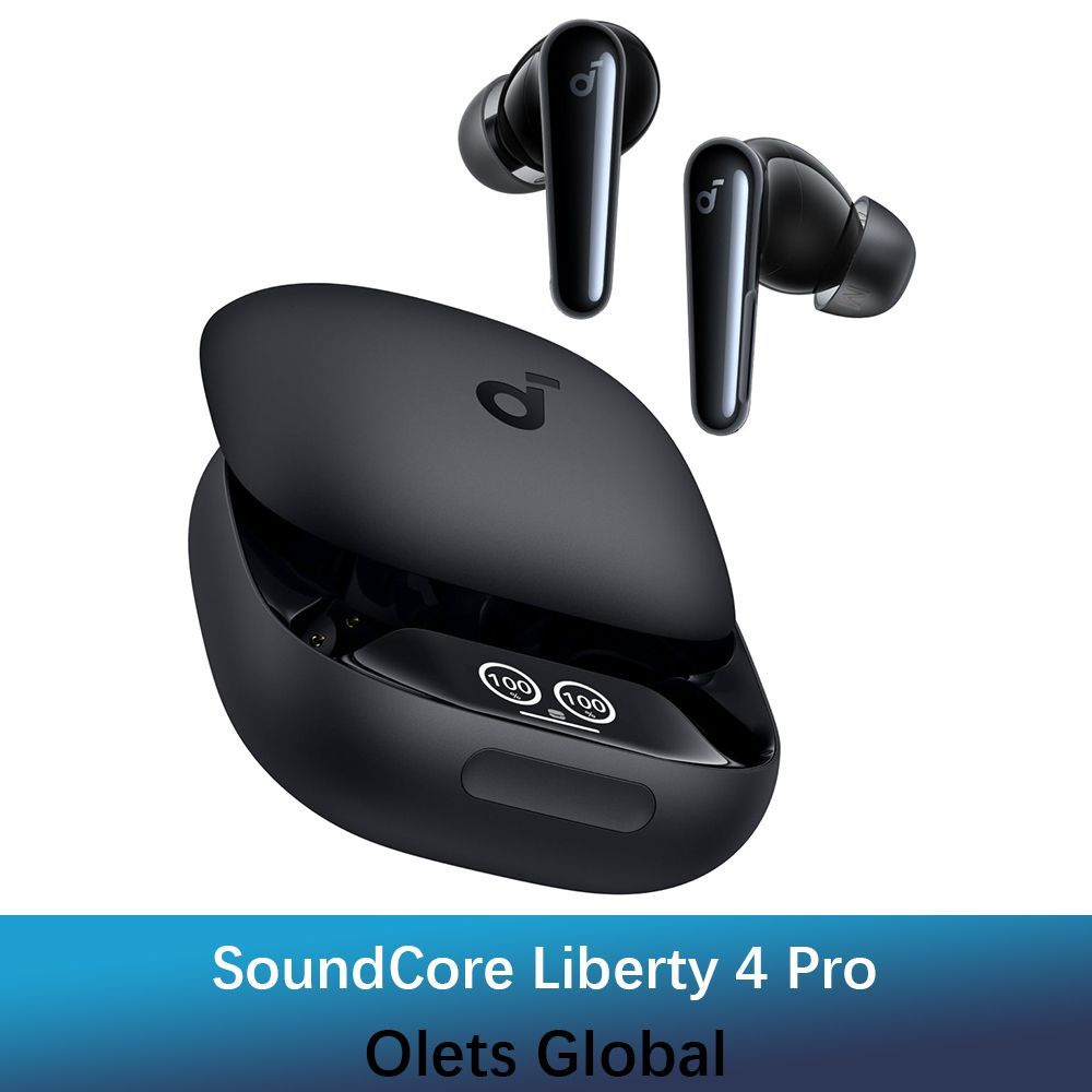 soundcore Наушники беспроводные с микрофоном Anker Saundcore Liberty 4 Pro, Bluetooth, USB Type-C, черно-серый #1