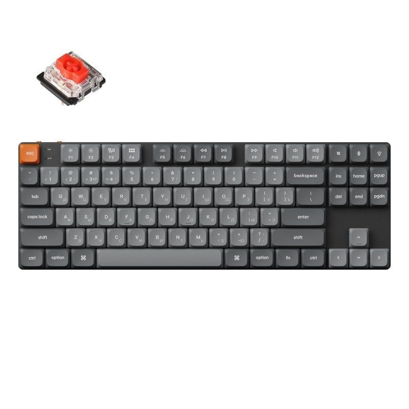 Беспроводная механическая клавиатура QMK Keychron K1 Max (87 клавиш, Hot Swap, RGB-подсветка, Gateron #1