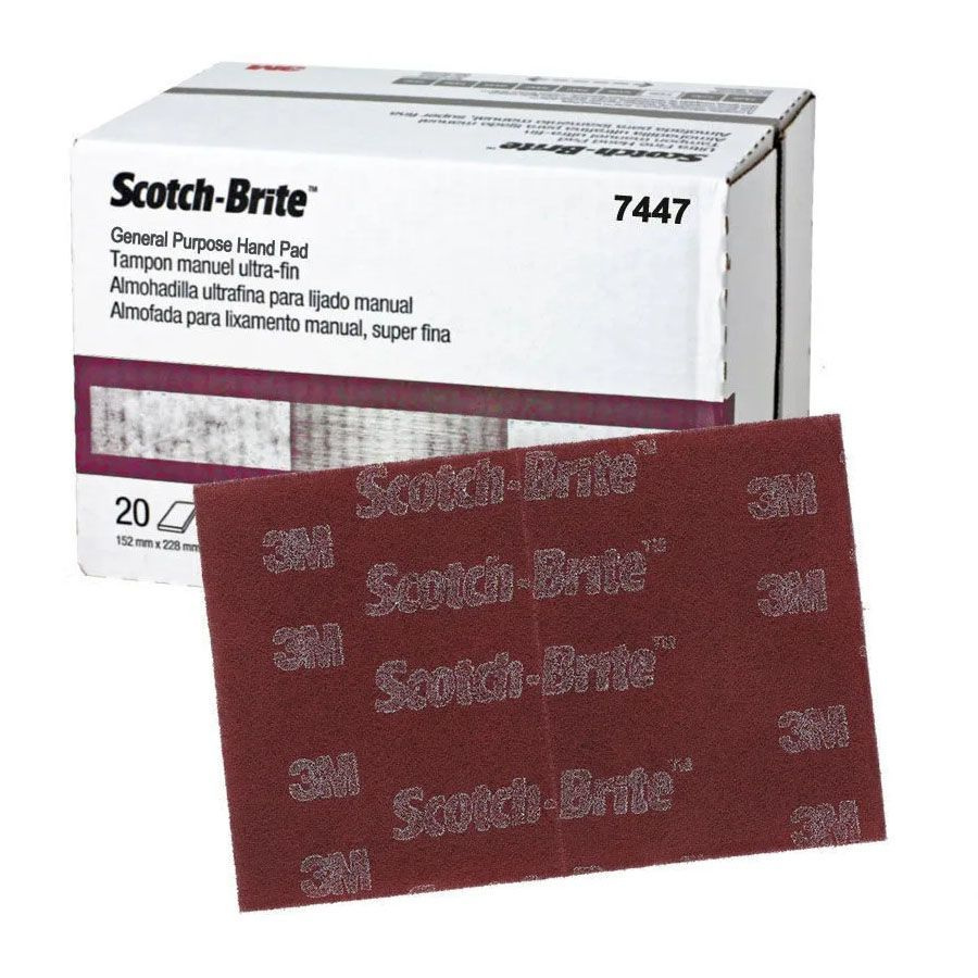 3М Scotch-Brite, 1шт, абразивный шлифовальный лист, скотч-брайт 7447, P360 158х224мм  #1