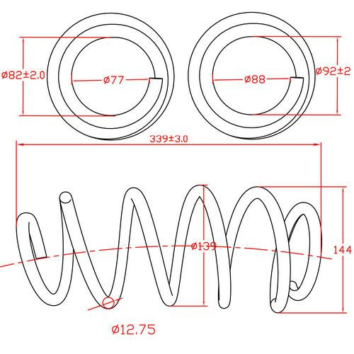 Zikmar Пружина подвески, арт. Z48154R, 1 шт. #1