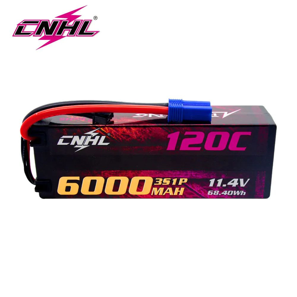 CNHL 2S 3S 4S Lipo аккумулятор 6000 мАч 7,6 В 11,4 В 15,2 В 120C HV Жесткий чехол с вилкой EC5  #1